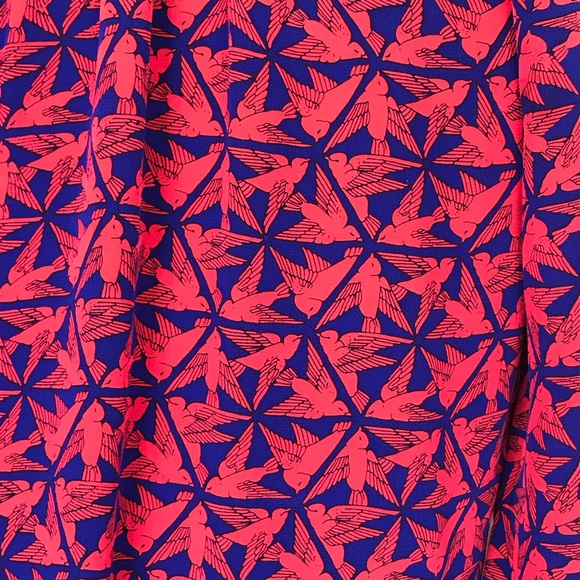 Elorie XS red blue silk blouse - Picture 7 of 8